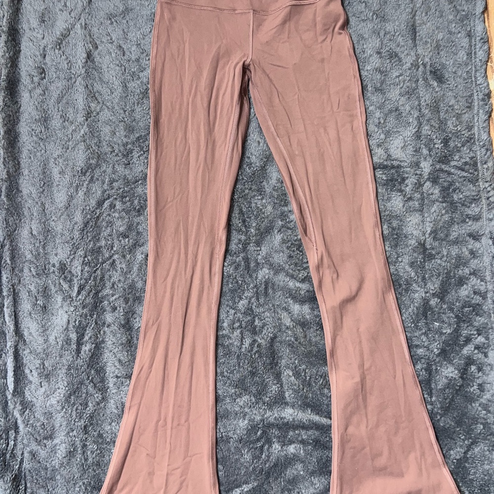 lululemon Brown Flared Yoga Pants High Rise Soft Stretch NWOT